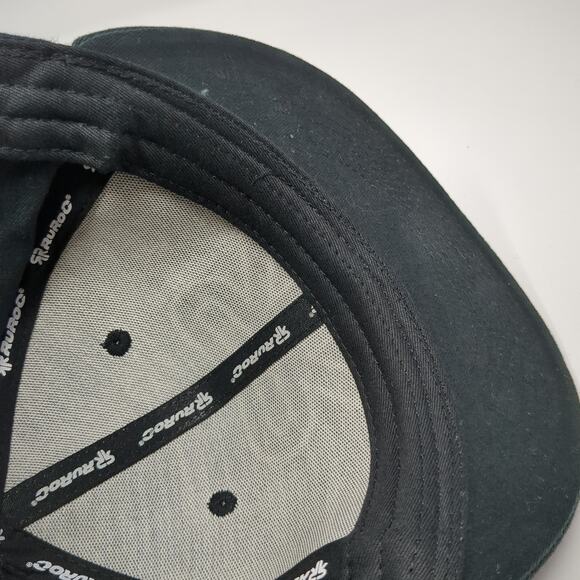 RuRoc Snapback Hat Black One Size Adjustable Embroidered Logo Outdoor - Picture 8 of 9